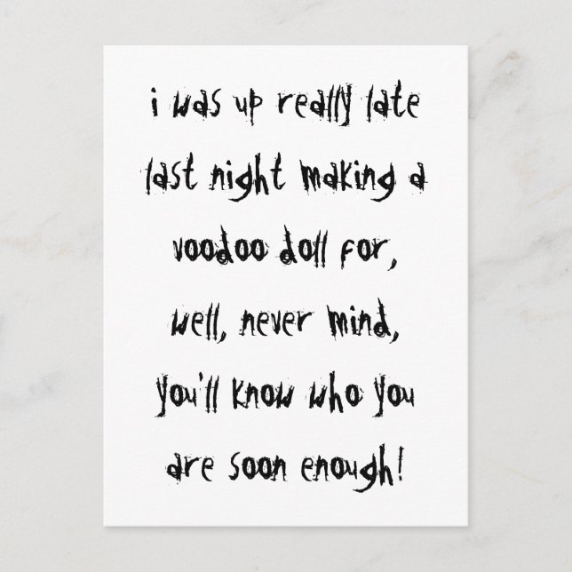 Voodoo Dolls Postcard (Front)