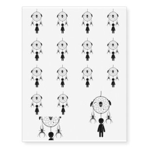 Voodoo dream-catcher temporary tattoos