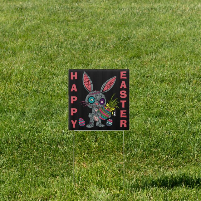 Voodoo Easter Bunny Sign (Insitu)