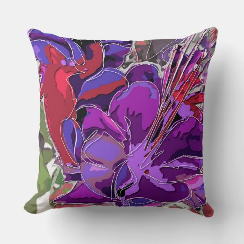 Voodoo Fuchsia Throw Pillow