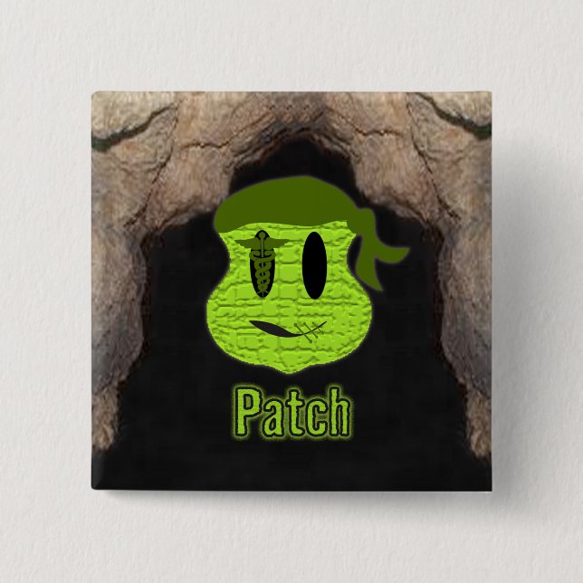 Voodoo Heads ~ Cave Pinback Button (Front)