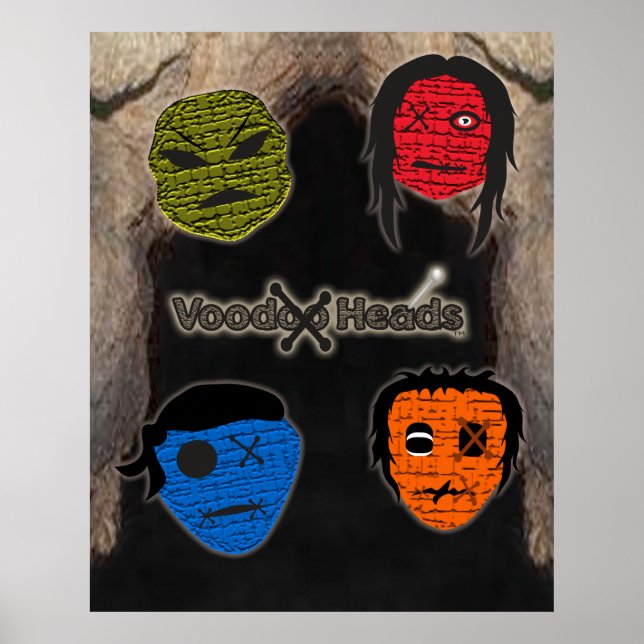 Voodoo Heads ~ Cave Poster (Front)