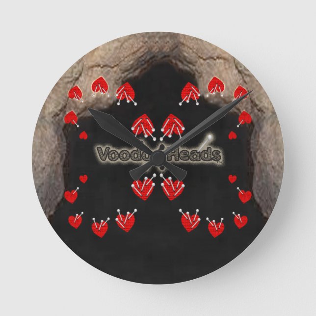 Voodoo Heads ~ Cave Round Clock (Front)