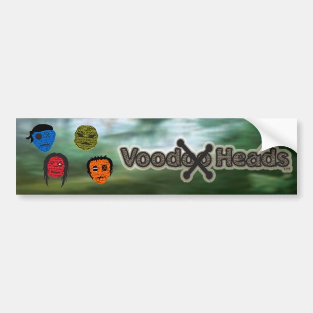 Voodoo Heads ~ Swamp Bumper Sticker (Front)