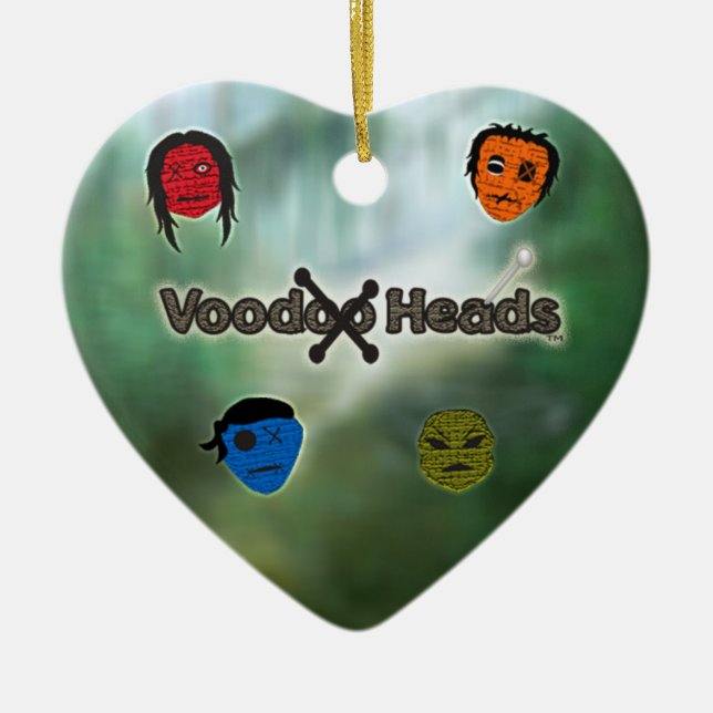 Voodoo Heads ~ Swamp Ceramic Ornament (Front)