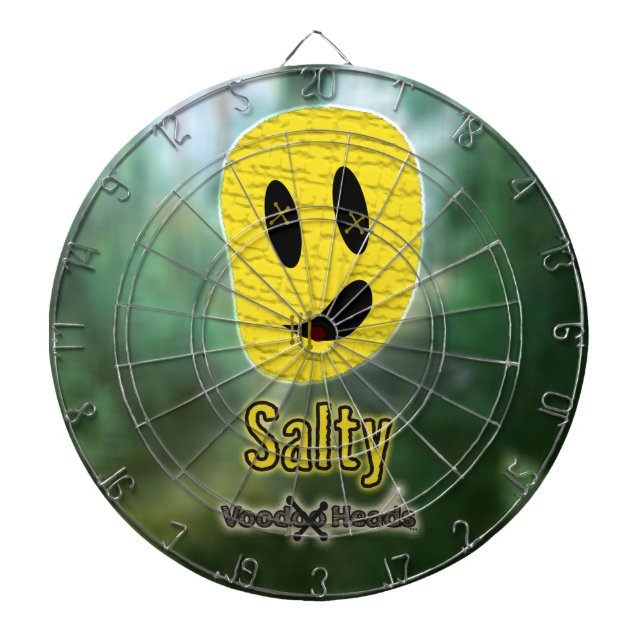 Voodoo Heads ~ Swamp Dartboard With Darts (Front)