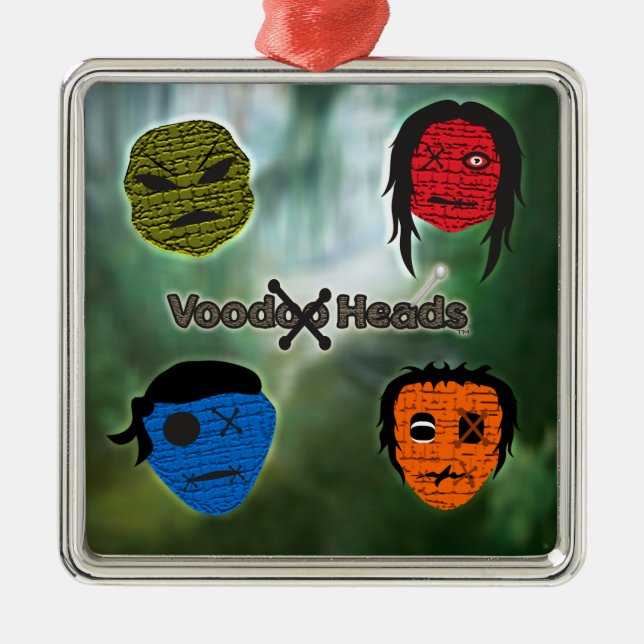 Voodoo Heads ~ Swamp Metal Ornament (Front)