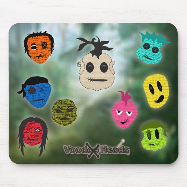 Voodoo Heads ~ Swamp Mouse Pad (Front)