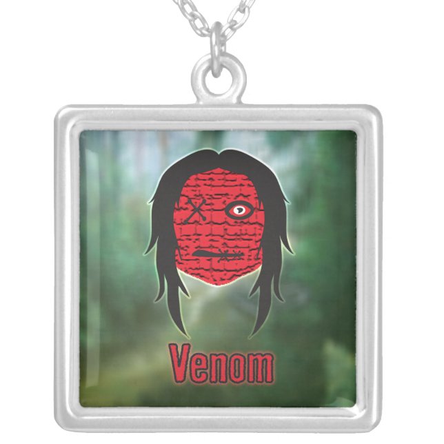 Voodoo Heads ~ Swamp Silver Plated Necklace (Front)