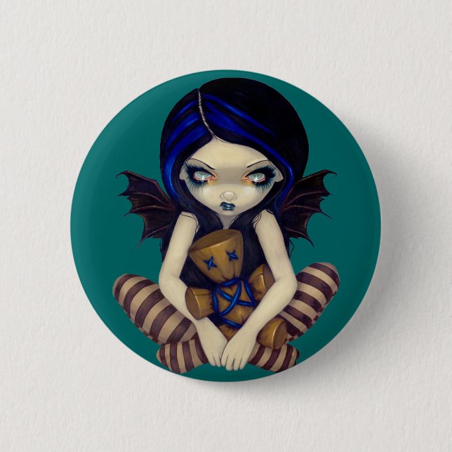 "Voodoo In Blue" Button (Front)