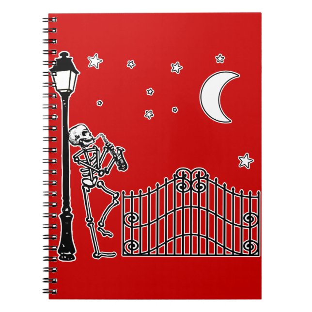 Voodoo Jazz Saxophone Player Notebook (Front)