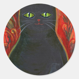 Voodoo Kitty Classic Round Sticker