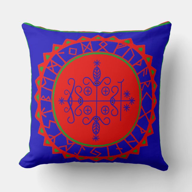 VooDoo Magik - Papa Legba Throw Pillow (Front)