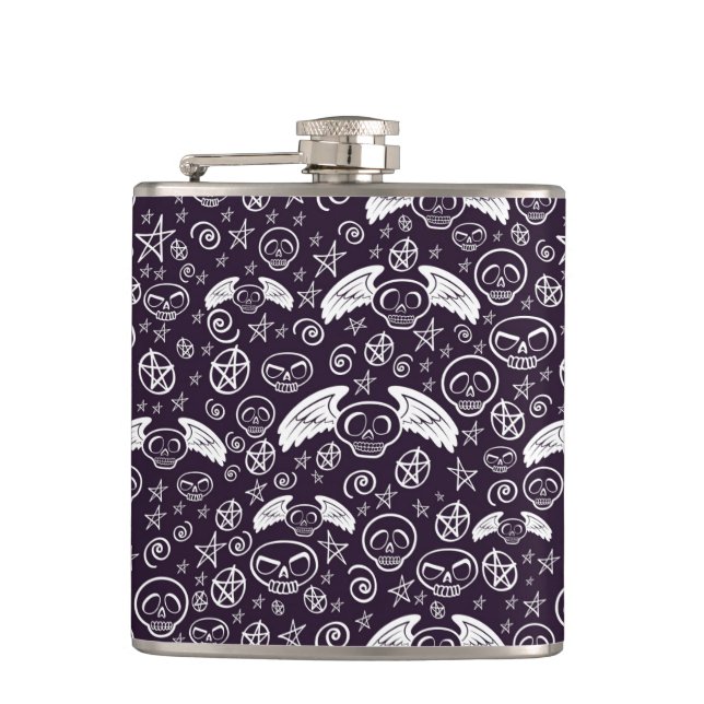 "Voodoo" Pattern Flask (Front)