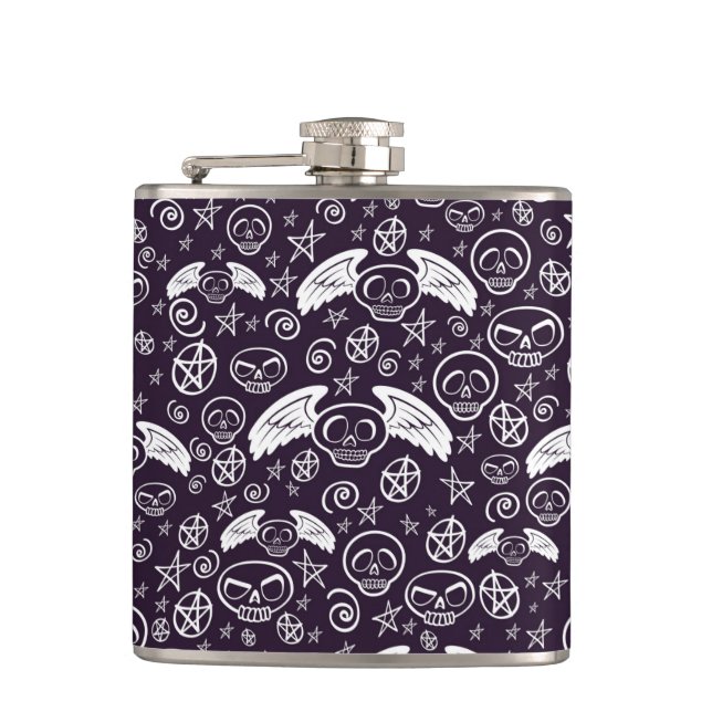 "Voodoo" Pattern Flask (Front)