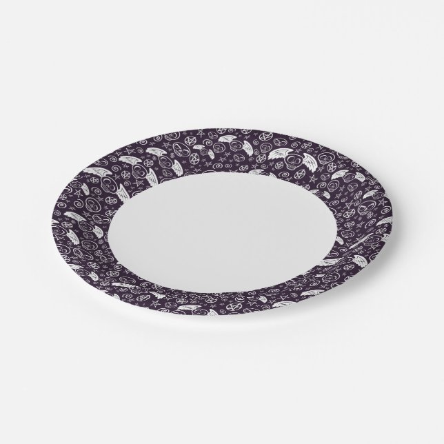 "Voodoo" Pattern Paper Plates (Angled)