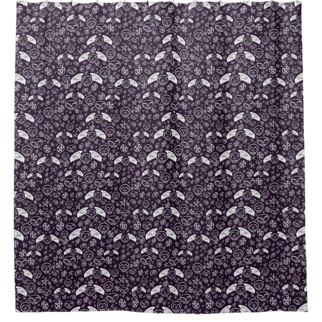"Voodoo" Pattern Shower Curtain (Front)