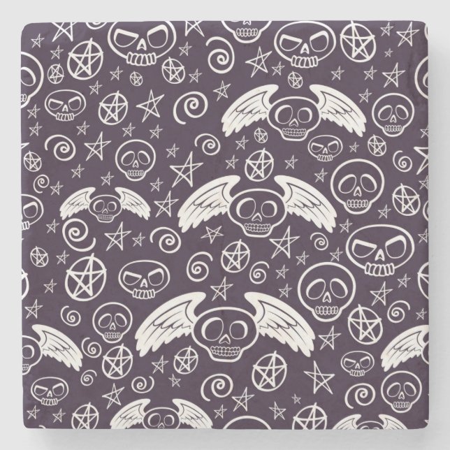 "Voodoo" Pattern Stone Coaster (Front)