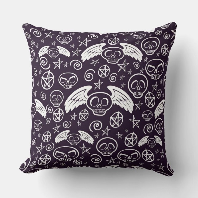 "Voodoo" Pattern Throw Pillow (Front)