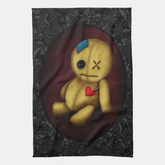 Voodoo Rag Doll Kitchen Towel (Vertical)