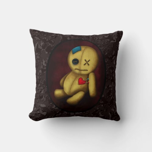 Voodoo Rag Doll Throw Pillow