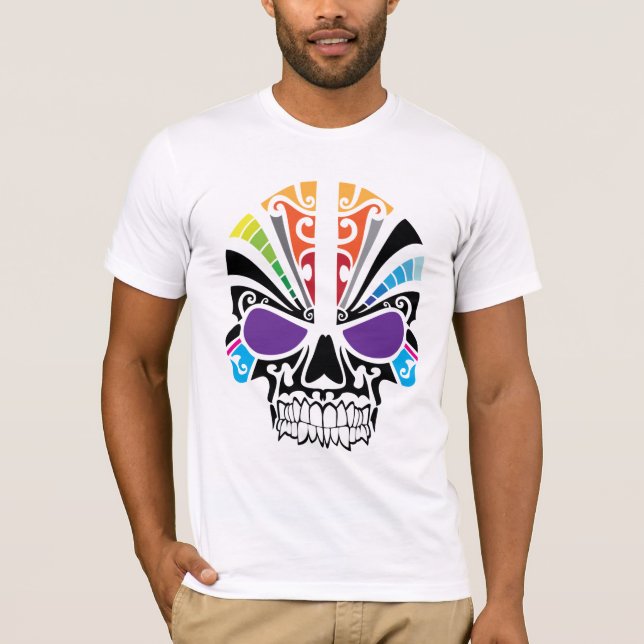 Voodoo Rainbow Skull T-Shirt (Front)