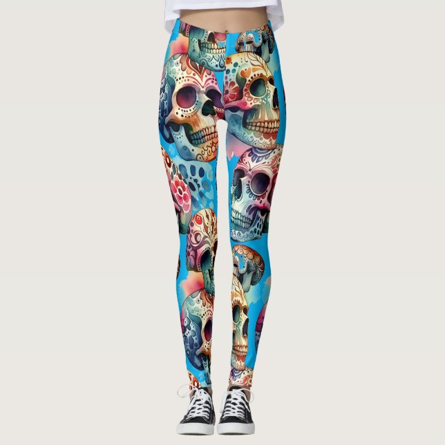 Voodoo Skull Leggings (Front)