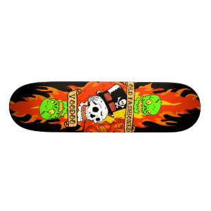 Voodoo skull skateboard