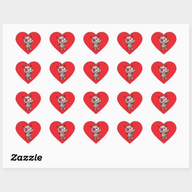 Voodoo Token Heart Stickers (Sheet)