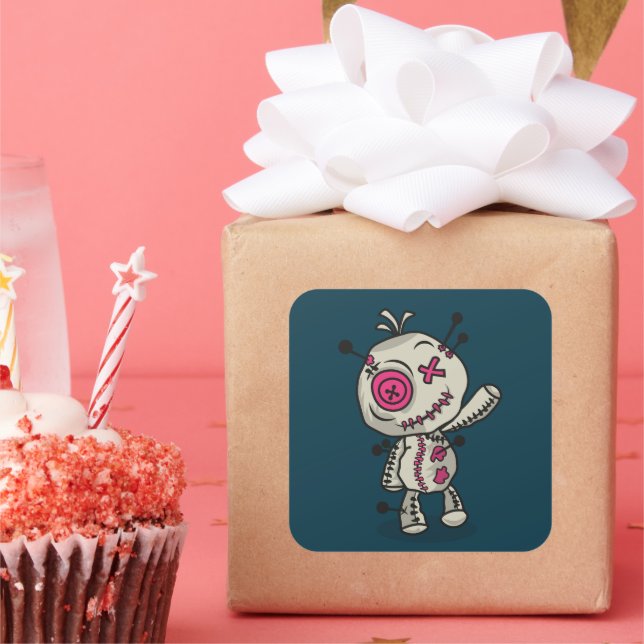 Voodoo Token Square Stickers (Party)