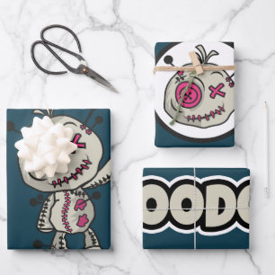 Voodoo Token Wrapping Paper Flat Sheet Set of 3
