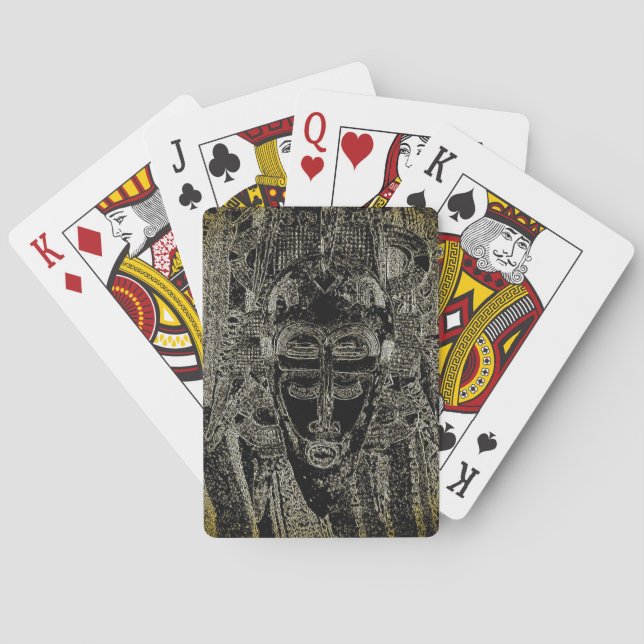 Voodoo Tribal Playing Cards - Black Magic (Back)