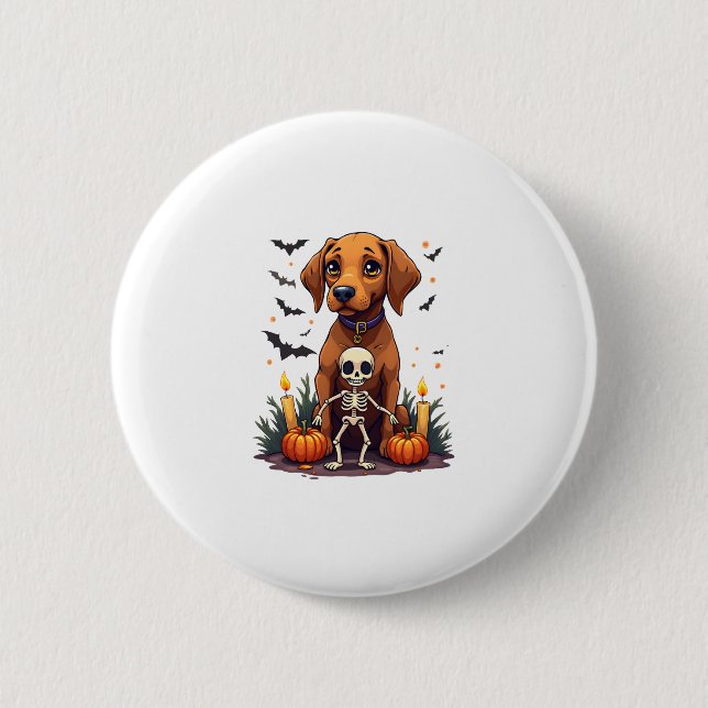 Voodoo Vizsla Dog Button (Front)