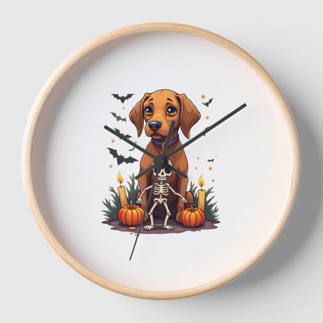 Voodoo Vizsla Dog Clock (Front)