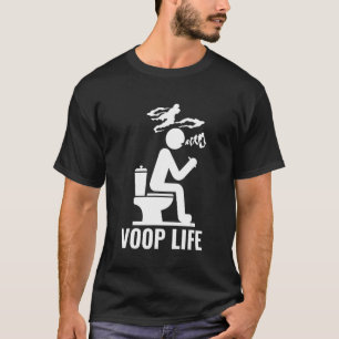 Voop Life Vaping on Toilet Blowing Vape Clouds T-Shirt