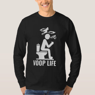 Voop Life Vaping on Toilet Blowing Vape Clouds T-Shirt