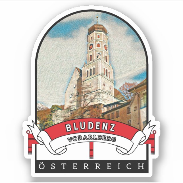 Vorarlberg Bludenz Austria Souvenir Sticker (Front)