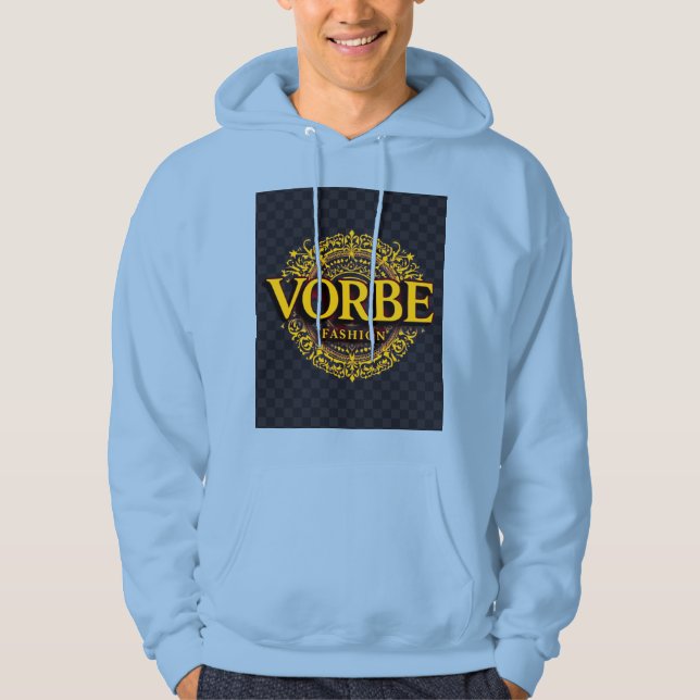 VORBE Fashion Gold Monogram Men's Premium Hoodie (Front)