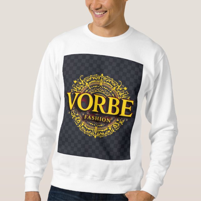 VORBE Fashion Premium Gold Monogram Raglan T-Shirt Sweatshirt (Front)