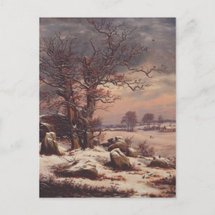 Vordingborg in Winter by J.C. Dahl Fine Art Postcard