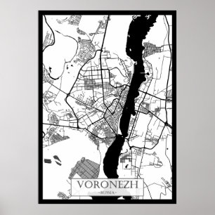 Voronezh Russia City Map Poster