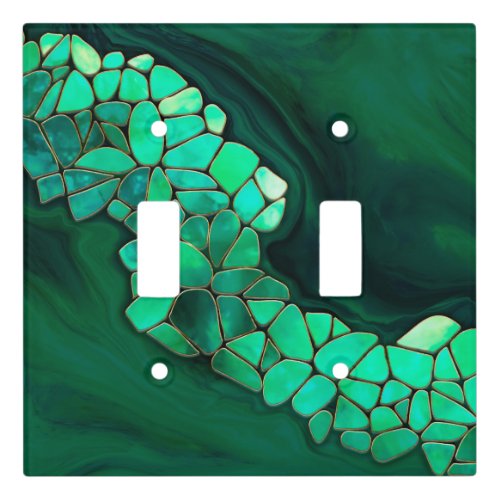 Voronoi cells abstract _  green palette light switch cover