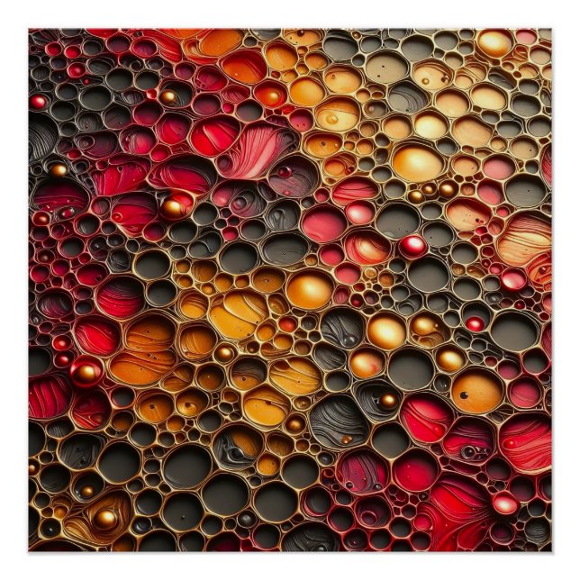 Voronoi Portrait - Embossed Art Poster (Front)