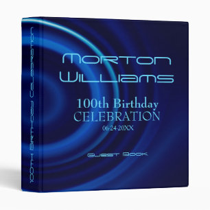 Vortex 100th Birthday Celebration Guest Book Binder