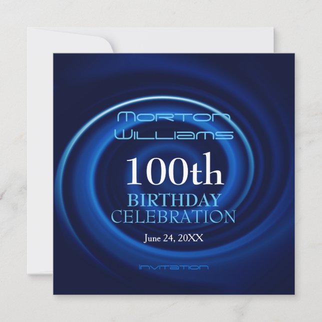 Vortex 100th Birthday Celebration Invitation (Front)