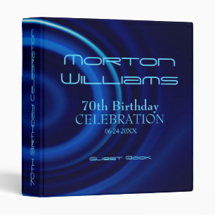 Vortex 70th Birthday Celebration Guest Book Binder