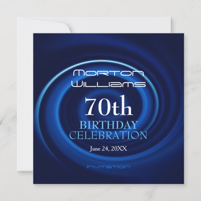 Vortex 70th Birthday Celebration Invitation (Front)