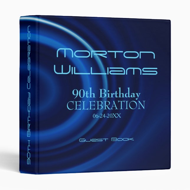 Vortex 90th Birthday Celebration Guest Book Binder (Front/Spine)