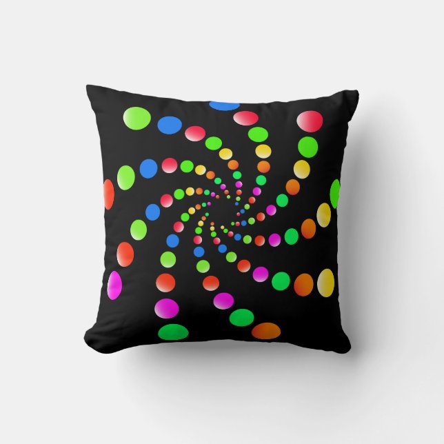 Vortex Colorful art Throw Pillow (Front)