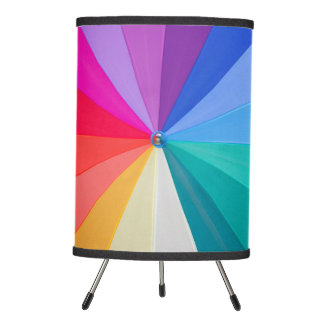 vortex of colours on tripod lamp